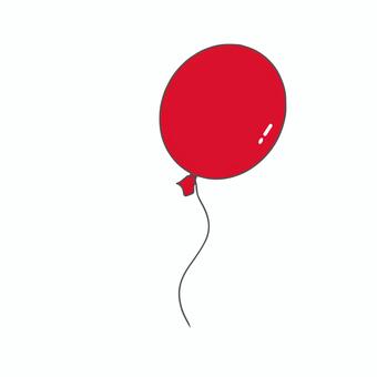 ふうせん（赤） 風船,ふうせん,遊園地,パーティー,お祝い,バルーン,シンプル,キッズ,こども,イベントのイラスト素材