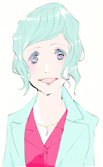 お疲れさまです！ 人物,女性,美人,会社員,漫画素材,ゲーム素材,明るいのイラスト素材
