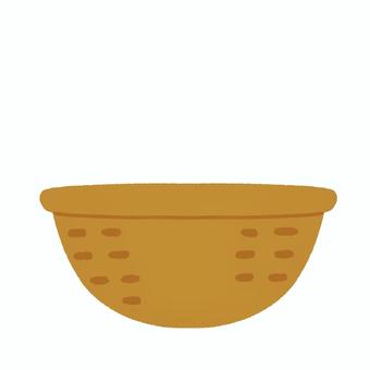 シンプルなかご（バスケット） かご,バスケット,シンプル,かわいい,ワンポイント,挿絵,背景透過のイラスト素材