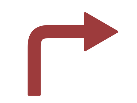 シンプルな矢印（右折）02 矢印,右,アイコン,マーク,シンプルのイラスト素材