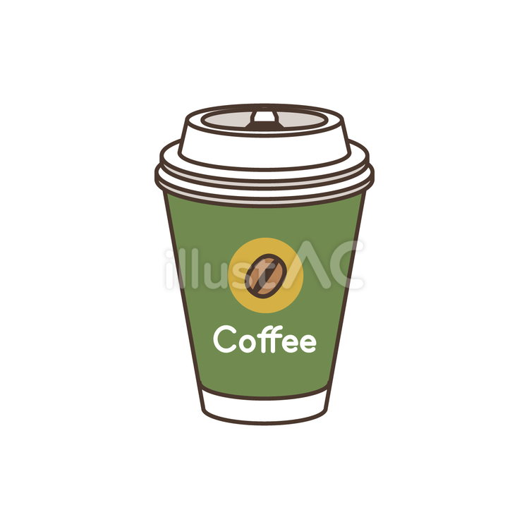 テイクアウトのコーヒー  コーヒー,テイクアウト,紙カップのイラスト素材