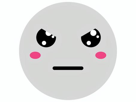 怒った顔 表情,喜怒哀楽,顔,丸,シンプル,可愛い,ポップ,立腹,怒った,怒るのイラスト素材