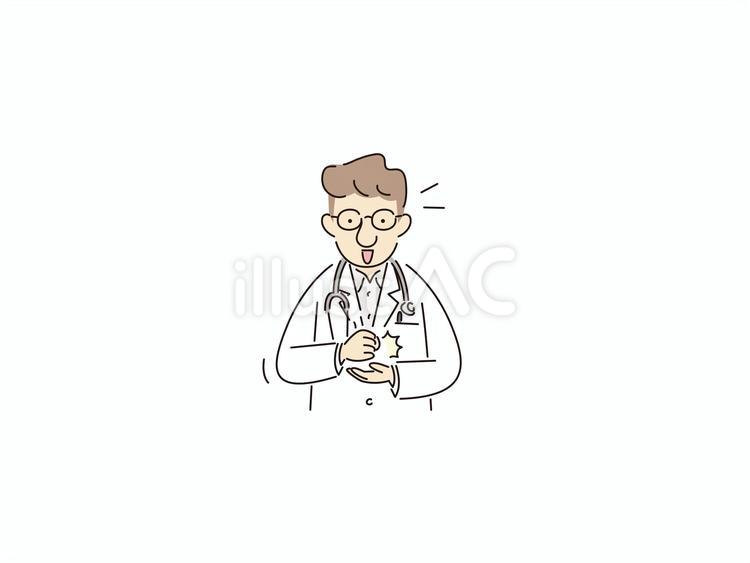 納得する男性医師 理解,承認,同意のイラスト素材