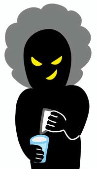 毒を盛る２ 毒,混入,こっそり,犯罪,犯罪者,毒薬,薬,盛る,入れる,コップのイラスト素材