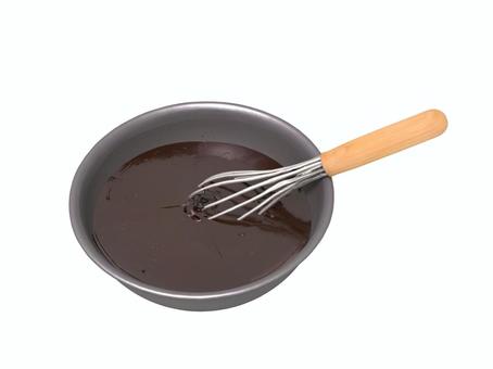 バレンタインデーでの手作りのチョコレート チョコレート,手作り,調理,製菓,料理,ボウル,泡立て器のイラスト素材