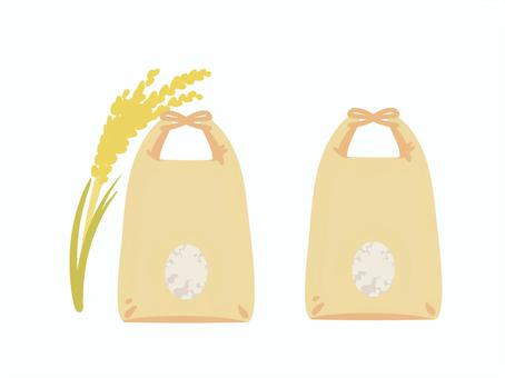 米袋と稲穂