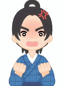 Illustration, kimono, get angy, expirer, 