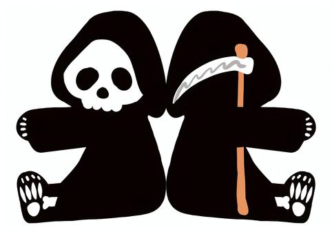 だっこちゃんがいこつ ハロウィン,ハロウィーン,抱っこ,装飾,ペーパークラフト,飾り,diy,工作,かわいい,ポップのイラスト素材