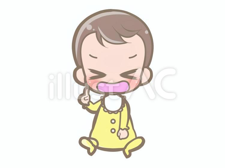 全身赤ちゃん指す-怒る200615 赤ちゃん,怒る,説明のイラスト素材