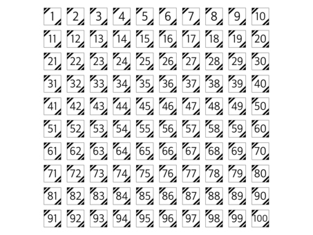 數字設計 1 ~ 100 Part 5, JPG, PNG 和 AI 數字設計 1 ~ 100 Part 5, 數字, 字形, 皂白, JPG, PNG 和 AI