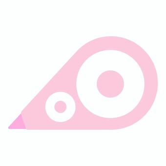 修正テープ（線なしオレンジ） 修正,テープ,のり,貼る,消す,文房具,イラスト,素材,シンプル,単品のイラスト素材