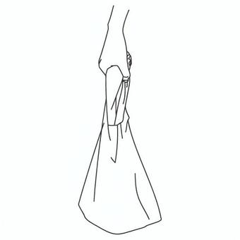 ビニール袋を持つ 手,指,ビニール袋,持つ,片手,手元,軽い,動作,ナチュラル,シンプルのイラスト素材
