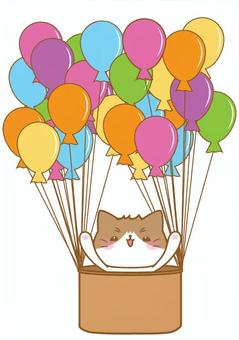 Chubby cat balloons, , JPG, PNG and AI