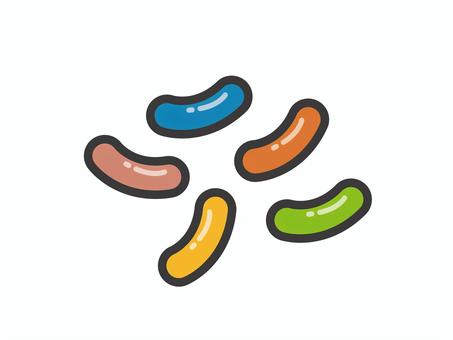 ゼリービーンズ01 ゼリービーンズ01 ゼリービーンズ,お菓子,グミ,スイーツ,食べ物,アイコン,マーク,シンプルのイラスト素材