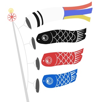 Illustration, children's day, boys' festival, really carp, 