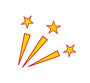 漫符　イタッ 漫符,ぶつかる,痛い,記号,黄色のイラスト素材