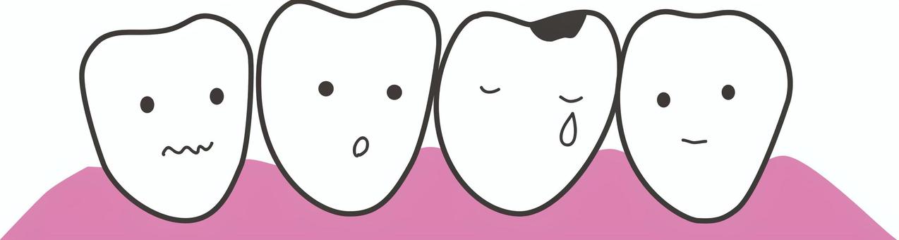 むし歯 歯磨き,歯医者,むし歯,白い,歯,デンタルクリニック,歯痛,ブラッシング,習慣,健康のイラスト素材