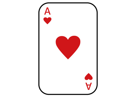 愛・勝利・トランプのハートのエース トランプ,カード,ハート,エース,a,ポーカー,ギャンブル,ゲーム,カジノ,ベットのイラスト素材