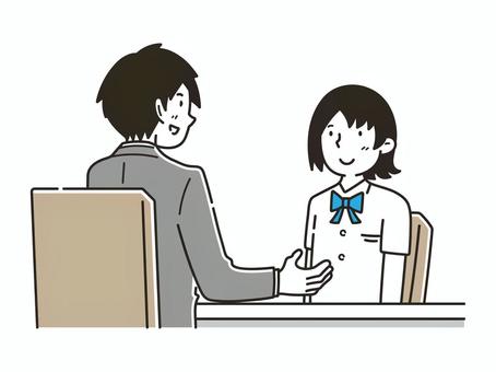 Female student listening to the teacher, JPG, PNG and AI Female student listening to the teacher, student, female, high school student, JPG, PNG and AI