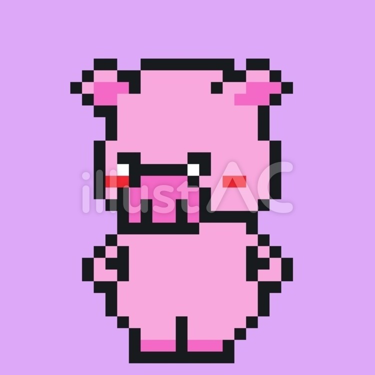 pig 動物,豚,キャラクターのイラスト素材