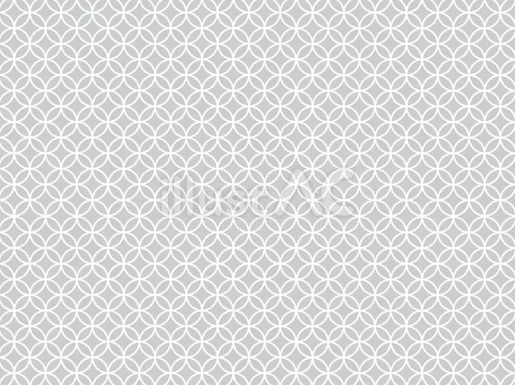 吉祥文様：白抜きの七宝繋ぎ模様（灰色） 七宝,七宝繋ぎ,円のイラスト素材