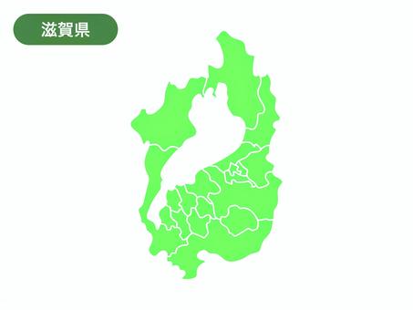 滋賀県の地図のイラスト（線なし） 地図,滋賀県,琵琶湖,大津市,草津市,守山市,栗東市,野洲市,甲賀市,湖南市のイラスト素材