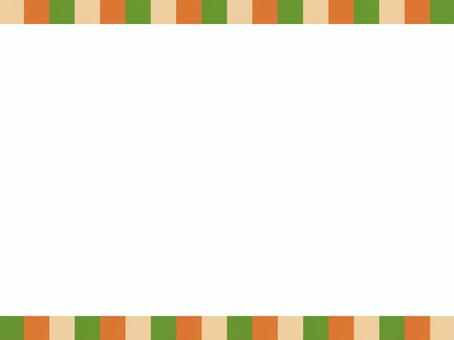 ブロックフレーム　秋色　オレンジ　2 フレーム,枠,背景,秋,秋色,10月,11月,シック,シンプル,ブロックのイラスト素材