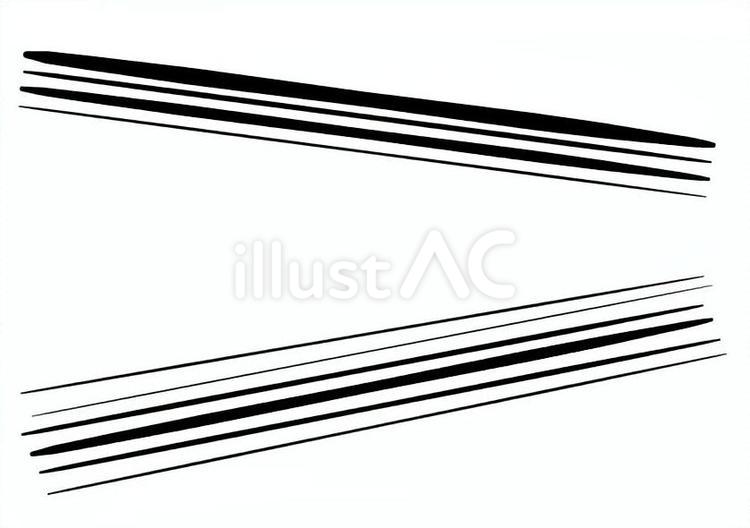 スピード感を出す線　エフェクト　② 線,エフェクト,手描きのイラスト素材