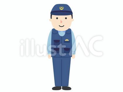 男性警察官のイラスト