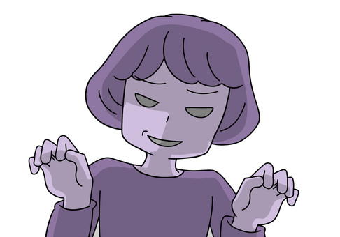 毒色の毒親（母親） 毒親,母親,母,悪人,ハラスメント,虐待,抑圧,迫る,女性,女のイラスト素材