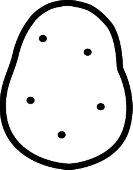 ピクトグラムのジャガイモです。 ジャガイモ,シンプル,ポテト,芋,皮付き,食べ物,野菜,農作物,農業,植物のイラスト素材
