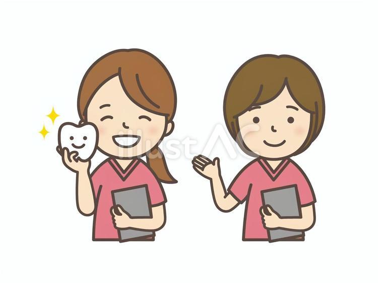 歯科衛生士 歯科助手,歯科衛生士,歯科検診のイラスト素材