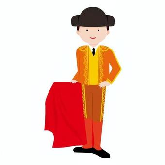マタドール スペイン,外国,社会,マタドール,闘牛士,布,帽子,衣装,立つ,伝統のイラスト素材