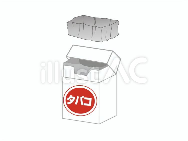 たばこの箱 煙草,ごみ,分別のイラスト素材