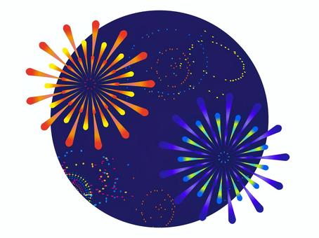 Illustration, fireworks, summer, summer festival, 