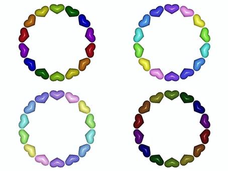 七宝模様のハ−トの丸いフレ−ム 七宝模様のハ−トの丸いフレ−ム 七宝模様,ハート,フレ−ム,メッセージカード,pop,チラシ,飾り枠,あしらい,柄,パターンのイラスト素材