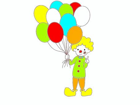 Illustration, clown, a clown, balloon, 