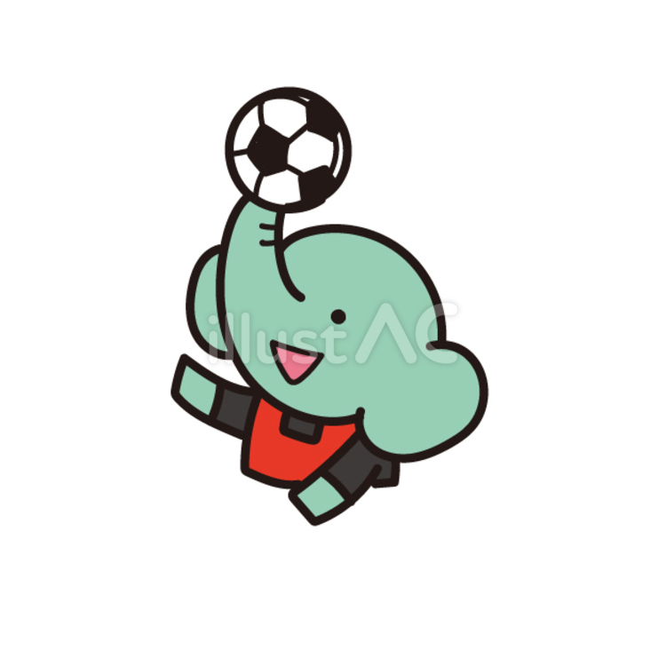 11月動物（サッカーボールの日、象） 11月,動物,象のイラスト素材