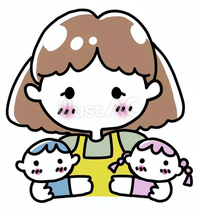 保母さん 保母,女性,保育のイラスト素材