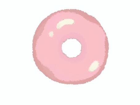 かわいいいちごのドーナツ ドーナツ,スイーツ,お菓子,苺,甘味,糖のイラスト素材