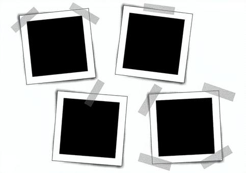 写真フレーム 写真フレーム フレーム,枠,四角,正方形,メモ,メモ帳,用紙,白紙,メッセージ,カードのイラスト素材