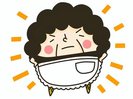 大阪のおばちゃん 大阪のおばちゃん おばちゃん,大阪,二頭身,どや,胸を張るのイラスト素材