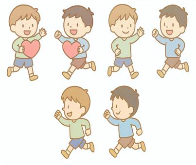 Boys running, JPG, PNG and AI Boys running, children, boy, run, JPG, PNG and AI