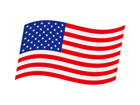 アメリカ合衆国国旗 アメリカ,アメリカ合衆国,usa,星条旗,国旗,旗,なびく,はためく,ベクター,イラストのイラスト素材