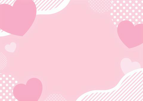 バレンタインのおしゃれな背景素材03 バレンタインのおしゃれな背景素材03 バレンタイン,背景,フレーム,ハート,幾何学,模様,枠,飾り枠,2月,冬のイラスト素材