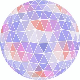 不規則な三角形モザイクの円　透過あり  円,三角形,丸,幾何学,不規則,モザイク,紙,背景,バックグラウンド,質感のイラスト素材