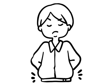 威張ってるけどどこかだらしない人 線画 威張ってるけどどこかだらしない人 線画 ぽっこり,お腹,ウエスト,体型,メタボ,ダイエット,生活,習慣,不健康,健康のイラスト素材