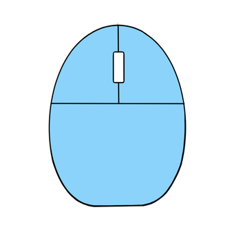 Illustration, mouse, light blue, computer, 