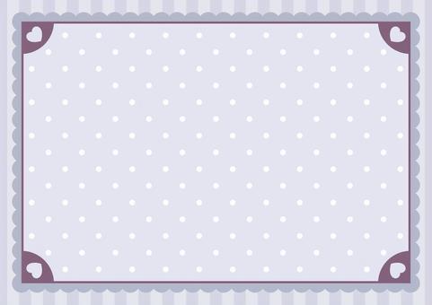 シンプルなハートと水玉の背景-4 水玉,ストライプ,ハート,ハート柄,淡色,パステルカラー,パステル,ペールカラー,紫,a4のイラスト素材