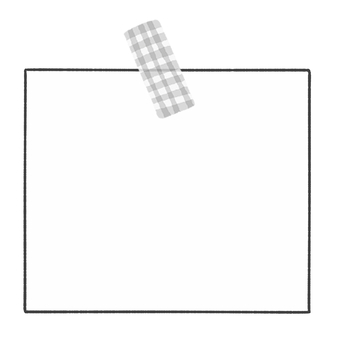 マスキングテープとメモ帳のフレーム5 メモ帳,紙,フレーム,マスキングテープ,かわいい,テキストスペース,手描き,メモ,モノクロのイラスト素材